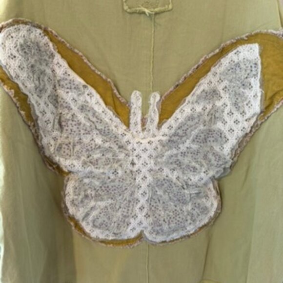 BLUE VELVET BUTTERLFY APPLIQUE SHACKET NWT - Picture 8 of 11